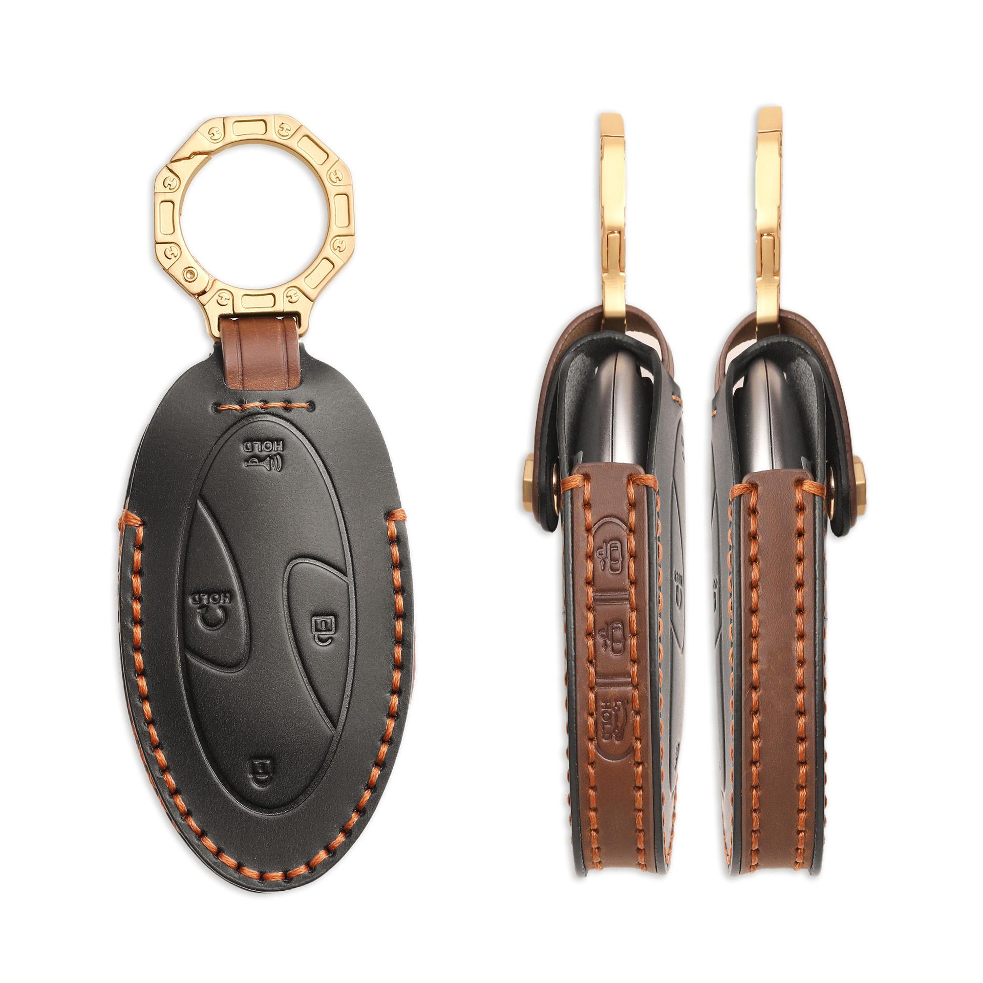 Korean hot-selling car key cover is suitable for Hyundai car leather key bag, purely handmade cowhide products gift box
Korean hot-selling car key cover is suitable for Hyundai car leather key bag, purely handmade cowhide products gift box