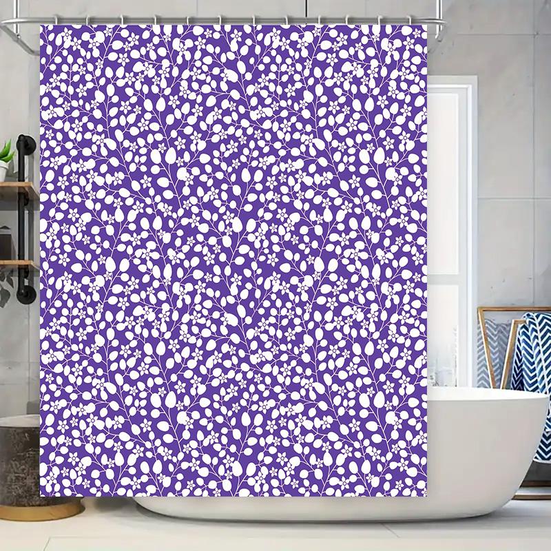 Purple White Floral Pattern Shower Curtain Set For Bathroom Decor Customize Size Waterproof Fabric Modern Design Easy Installati W60H190(CM)-1 Pcs
Purple White Floral Pattern Shower Curtain Set For Bathroom Decor Customize Size Waterproof Fabric Modern Design Easy Installati W60H190(CM)-1 Pcs