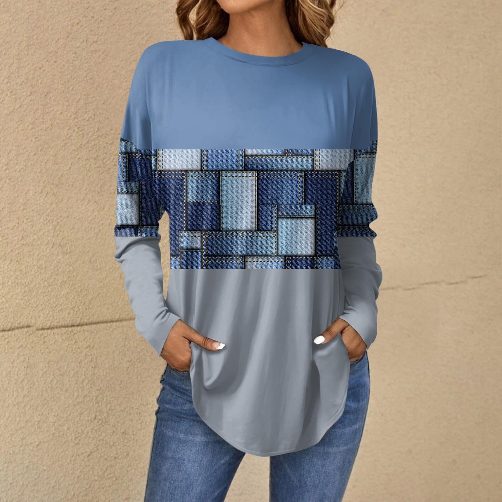 Women s Fashion Loose Round Neck Printed Long Sleeve T-Shirt Pullover Top S синій
Women s Fashion Loose Round Neck Printed Long Sleeve T-Shirt Pullover Top S синій