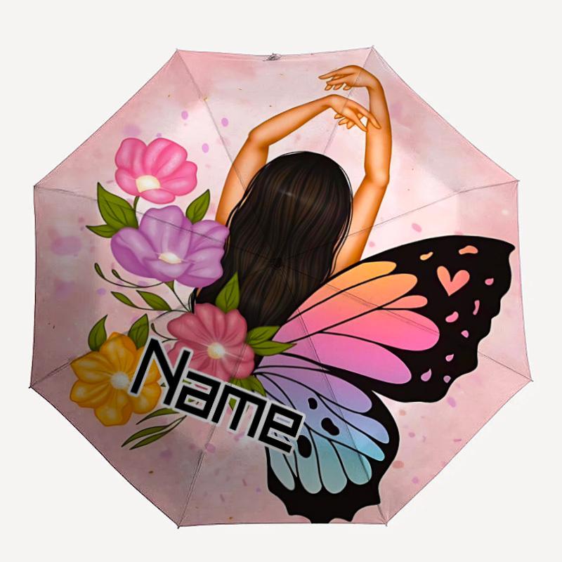 1PC Butterfly Flowers - Custom Name Automatic Folding Umbrella - Compact 8-Rib Design, Durable Plastic & Iron, Daily Use S0106034
1PC Butterfly Flowers - Custom Name Automatic Folding Umbrella - Compact 8-Rib Design, Durable Plastic & Iron, Daily Use S0106034