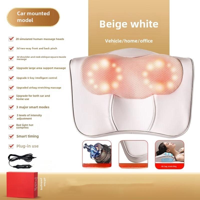 Заводская подушка для массажа шеи Шейный массажер Поясница Спина Плечо Шиацу Разминающий Многофункциональный Горячий компресс Релаксация Подарок UK
