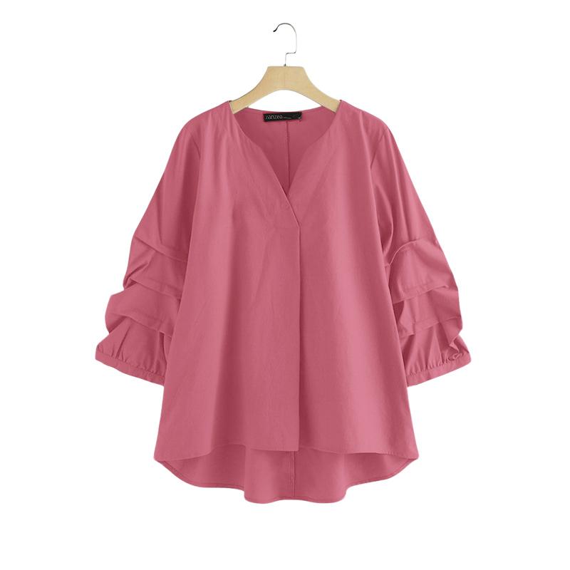 ZANZEA Women Casual V-Neck Solid Color Loose 3/4 Sleeve Blouse 5XL камея рожевий колір
ZANZEA Women Casual V-Neck Solid Color Loose 3/4 Sleeve Blouse 5XL камея рожевий колір
