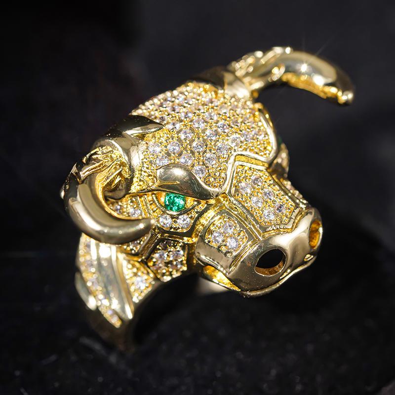 Huitan Personality Cow Design Women/Men Rings Luxury Trendy Gold Color Animal Rings Hip Hop Rock Unisex Cocktail Party Zircon 6
Huitan Personality Cow Design Women/Men Rings Luxury Trendy Gold Color Animal Rings Hip Hop Rock Unisex Cocktail Party Zircon 6