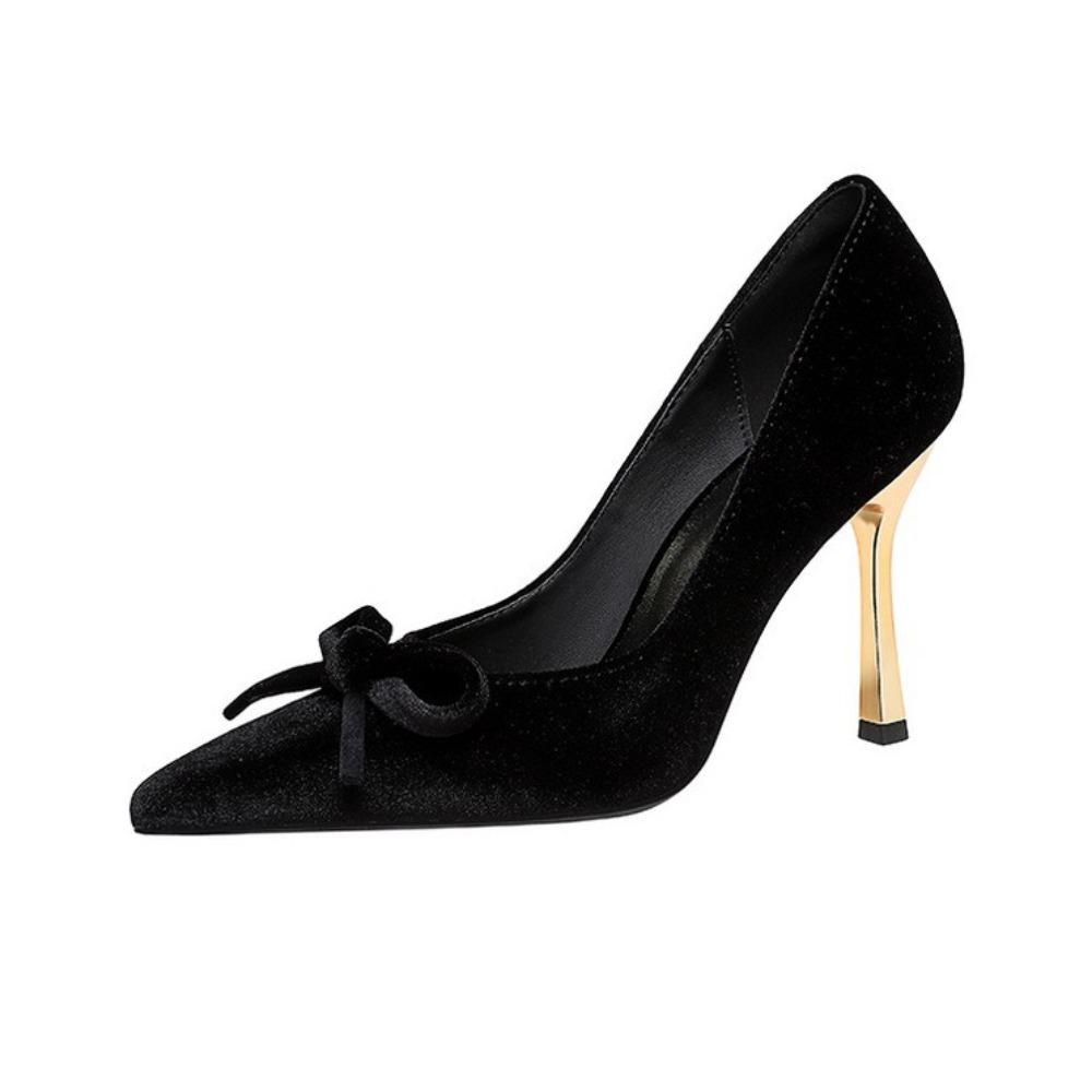 French Style Velvet Women Pumps, Bow Decor Pointed Toe Slip On Stiletto Heels, Metal High Heel Elegant Banquet Party Fashion Dress Shoes 34 чёрный
French Style Velvet Women Pumps, Bow Decor Pointed Toe Slip On Stiletto Heels, Metal High Heel Elegant Banquet Party Fashion Dress Shoes 34 чёрный