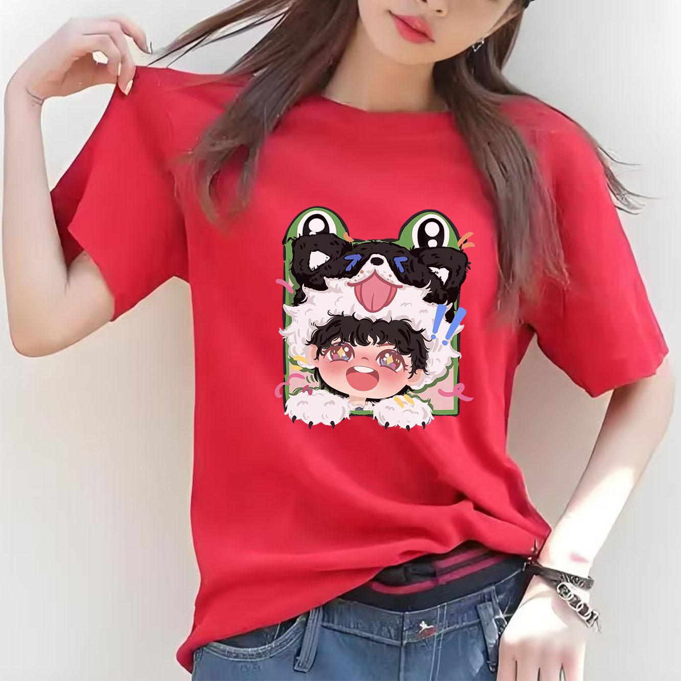 Cute cartoon printed pattern Tshirt casual short sleeved round neck suitable for all seasons versatile Womens Tshirt 4XL
Cute cartoon printed pattern Tshirt casual short sleeved round neck suitable for all seasons versatile Womens Tshirt 4XL