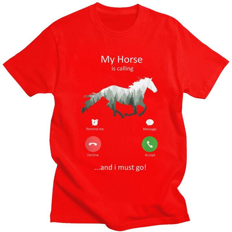 Male My Horse Is Calling And I Must Go T Shirts Short Sleeves Cotton Tshirts Valentines Day Gift Leisure Tee Loose Fit Clothing S
Male My Horse Is Calling And I Must Go T Shirts Short Sleeves Cotton Tshirts Valentines Day Gift Leisure Tee Loose Fit Clothing S