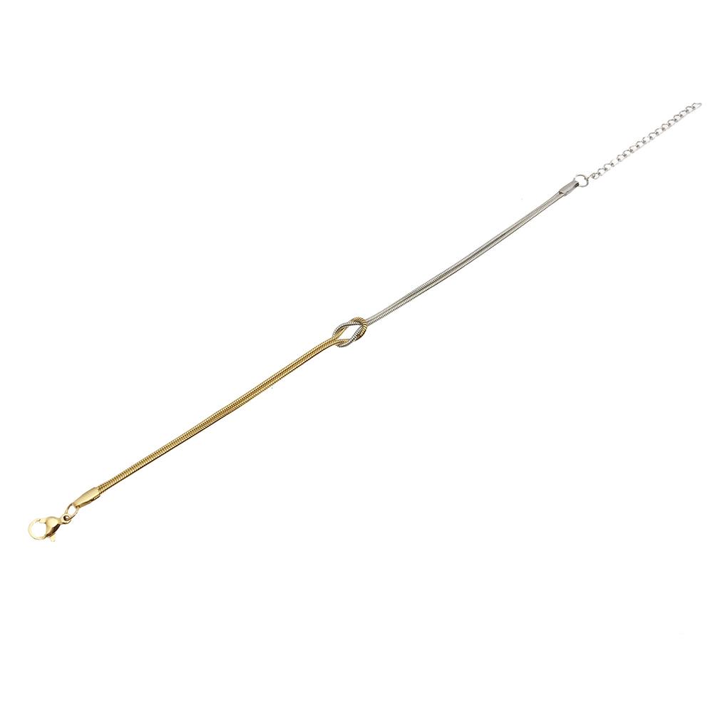 Double Snake Chain Love Knot Bracelet for Women Men Stainless Steel Gold Color Minimalist Bracelets Trendy Couple Zircon Gift 18-23 cm
Double Snake Chain Love Knot Bracelet for Women Men Stainless Steel Gold Color Minimalist Bracelets Trendy Couple Zircon Gift 18-23 cm