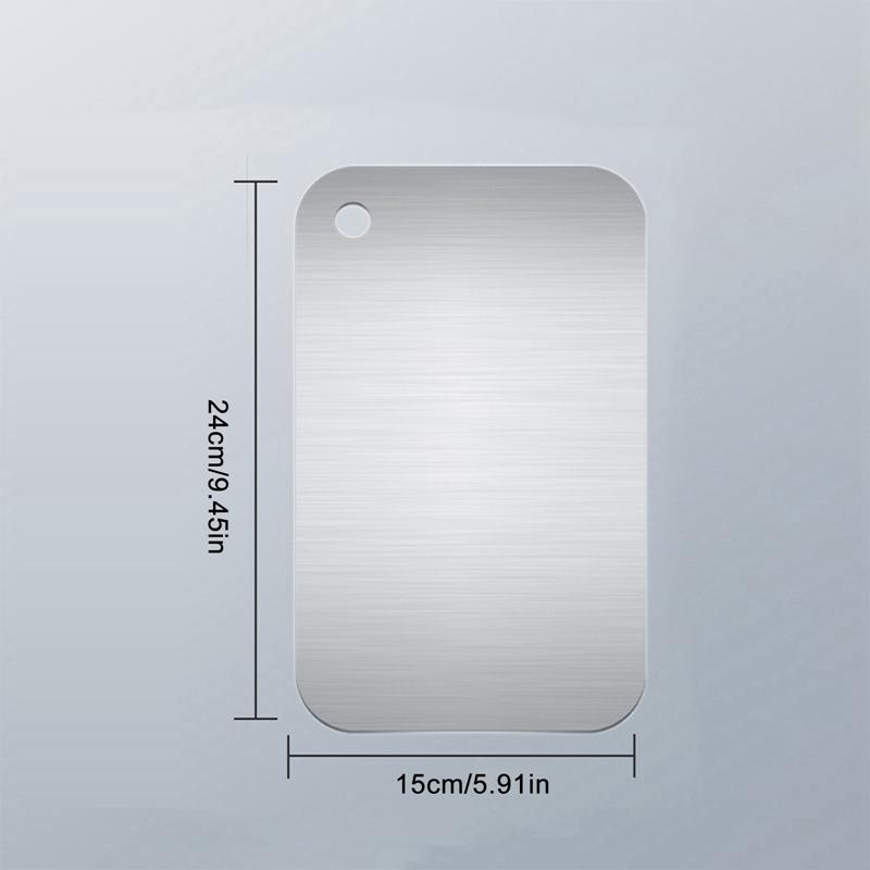 Разделочная доска из титана для кухни, двухсторонняя, утолщенная, из нержавеющей стали 304, для мяса, фруктов, овощей, разделочная доска
