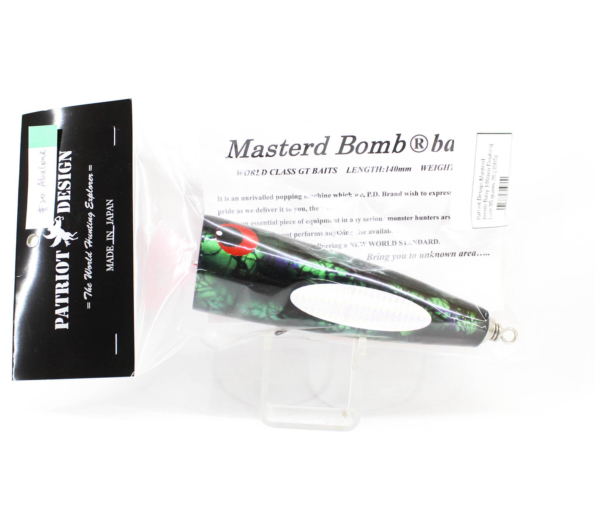 Patriot Design Masterd Bomb Baby 140мм Плавающая приманка 95 грамм 20 (3505)
Patriot Design Masterd Bomb Baby 140мм Плавающая приманка 95 грамм 20 (3505)