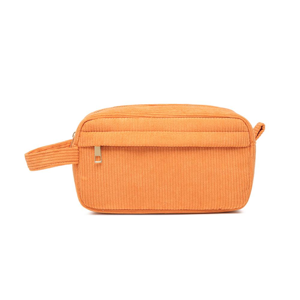 Portable Custom Corduroy Makeup Bag with Handle for Cosmetics and Lipstick Storage помаранчевий
Portable Custom Corduroy Makeup Bag with Handle for Cosmetics and Lipstick Storage помаранчевий