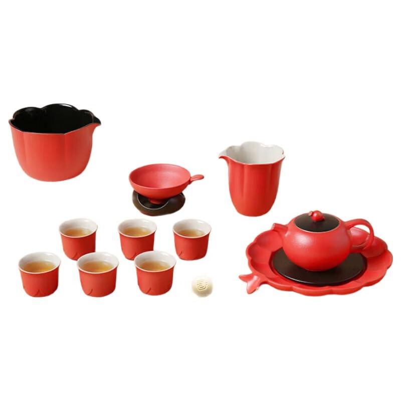 Lu Bao Red Pomegranate Ceramic Kung Fu Tea Set
Lu Bao Red Pomegranate Ceramic Kung Fu Tea Set
