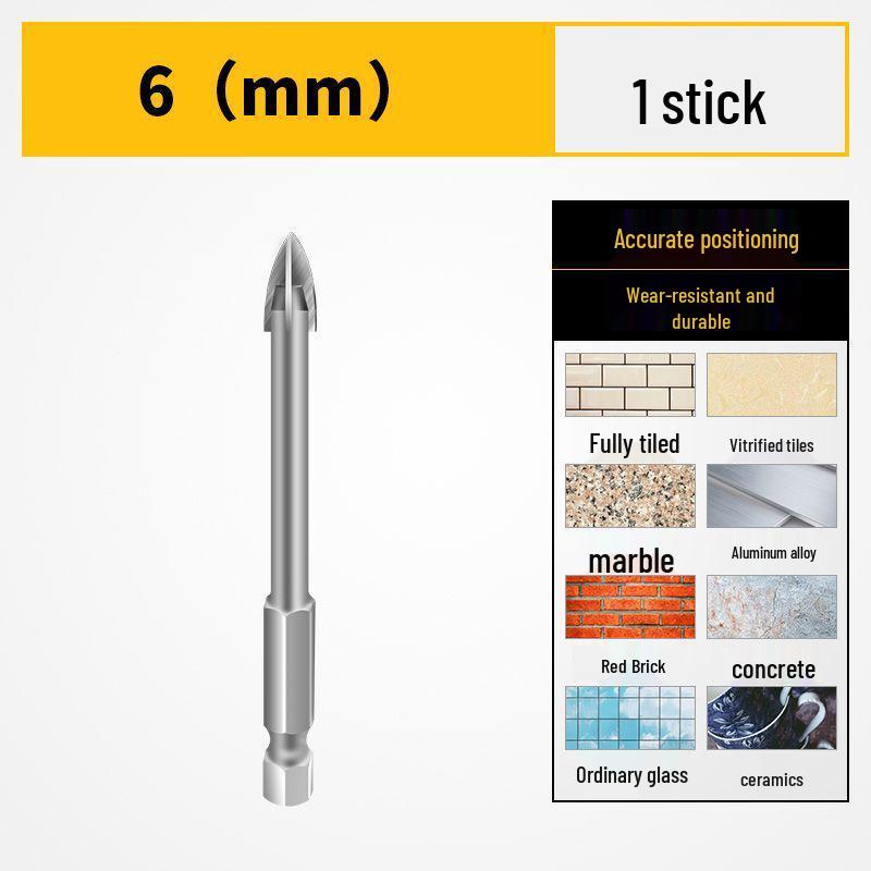 Four-Blade Cross Tile Hole Saw Drill Bit Set for Concrete, Cement, and Brick Drilling
Four-Blade Cross Tile Hole Saw Drill Bit Set for Concrete, Cement, and Brick Drilling