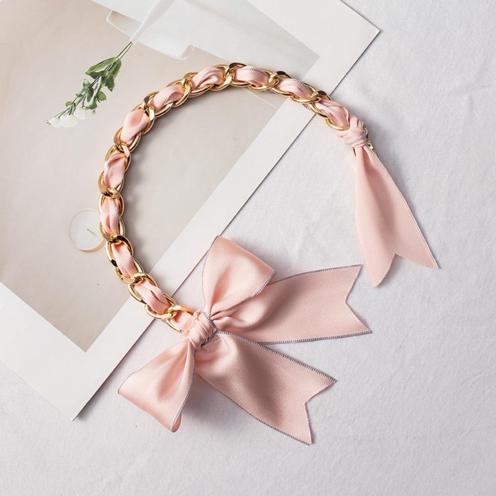 Metal Bag Decorative Chain Pure Color DIY Handbags Silk Scarf Decorative Chain Butterfly Knot Bag Handheld Chain Bag розовый
Metal Bag Decorative Chain Pure Color DIY Handbags Silk Scarf Decorative Chain Butterfly Knot Bag Handheld Chain Bag розовый