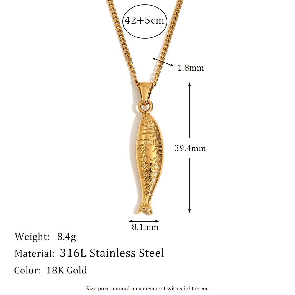MamacitaSlay New Design 39mm Fish Pendant Y-Shaped Clavicle Necklace Stainless Steel Accessories Woman Luxury Quality Jewelry 42 cm золотий
MamacitaSlay New Design 39mm Fish Pendant Y-Shaped Clavicle Necklace Stainless Steel Accessories Woman Luxury Quality Jewelry 42 cm золотий