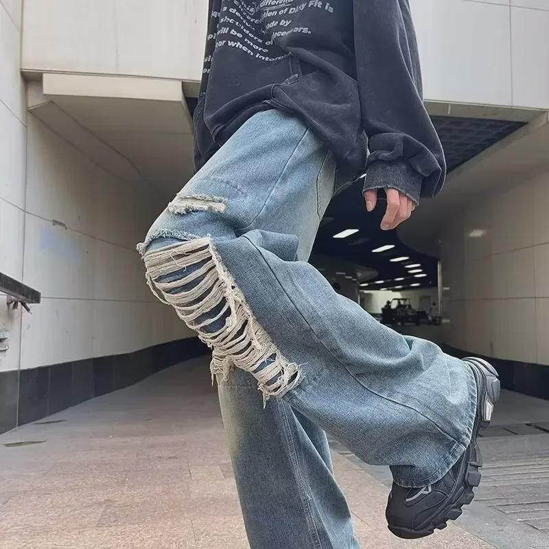 Унисекс Трендовый американский уличный стиль Потертые свободные прямые джинсы XL синий
Унисекс Трендовый американский уличный стиль Потертые свободные прямые джинсы XL синий