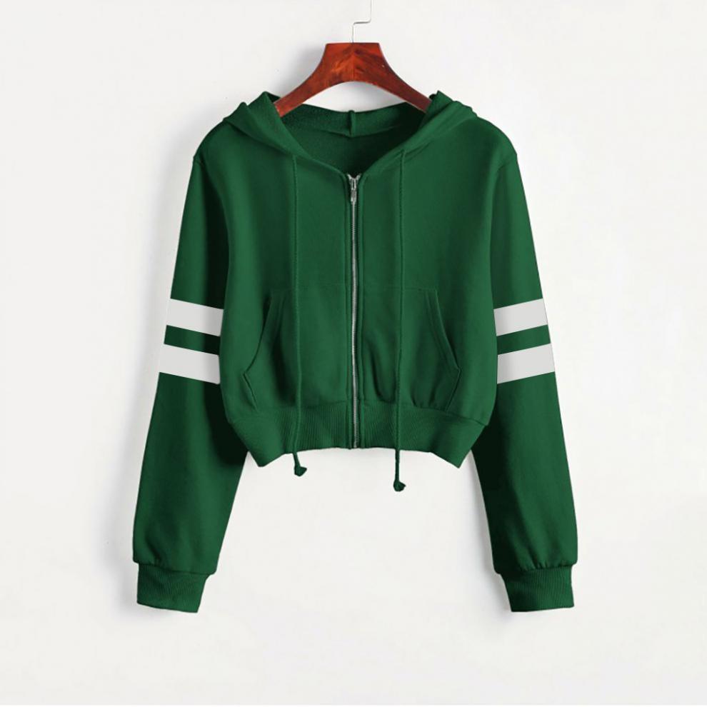 Spring and Fall Women Jacket Solid Color Zipper Long Sleeve Hoodie XL зелёный
Spring and Fall Women Jacket Solid Color Zipper Long Sleeve Hoodie XL зелёный