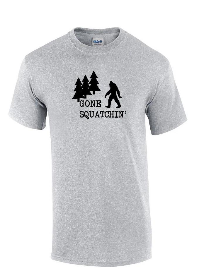 Gone Squatchin T-Shirt Bigfoot Sasquatch Sport Gray Black Funny Tee Shirt S-5XL 4XL
Gone Squatchin T-Shirt Bigfoot Sasquatch Sport Gray Black Funny Tee Shirt S-5XL 4XL