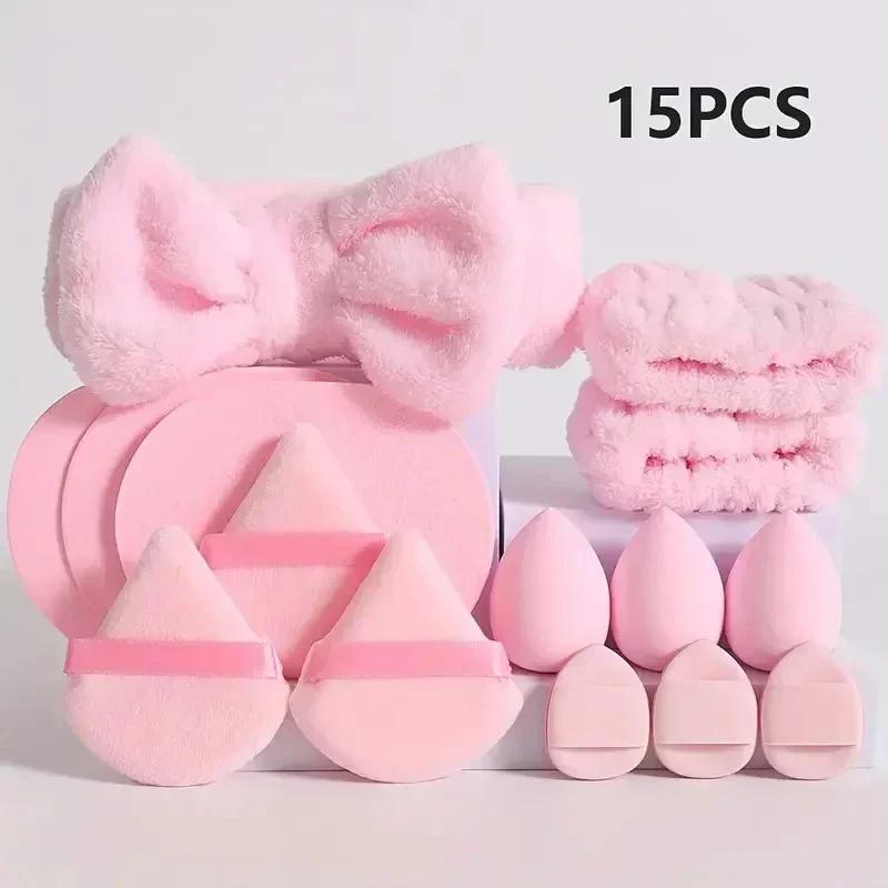 12/15Pcs Cosmetic Puff Makeup Sponge Blender Beauty Egg Foundation Sponges Puff Wash Face Headband Wristband Make Up Accessories
12/15Pcs Cosmetic Puff Makeup Sponge Blender Beauty Egg Foundation Sponges Puff Wash Face Headband Wristband Make Up Accessories