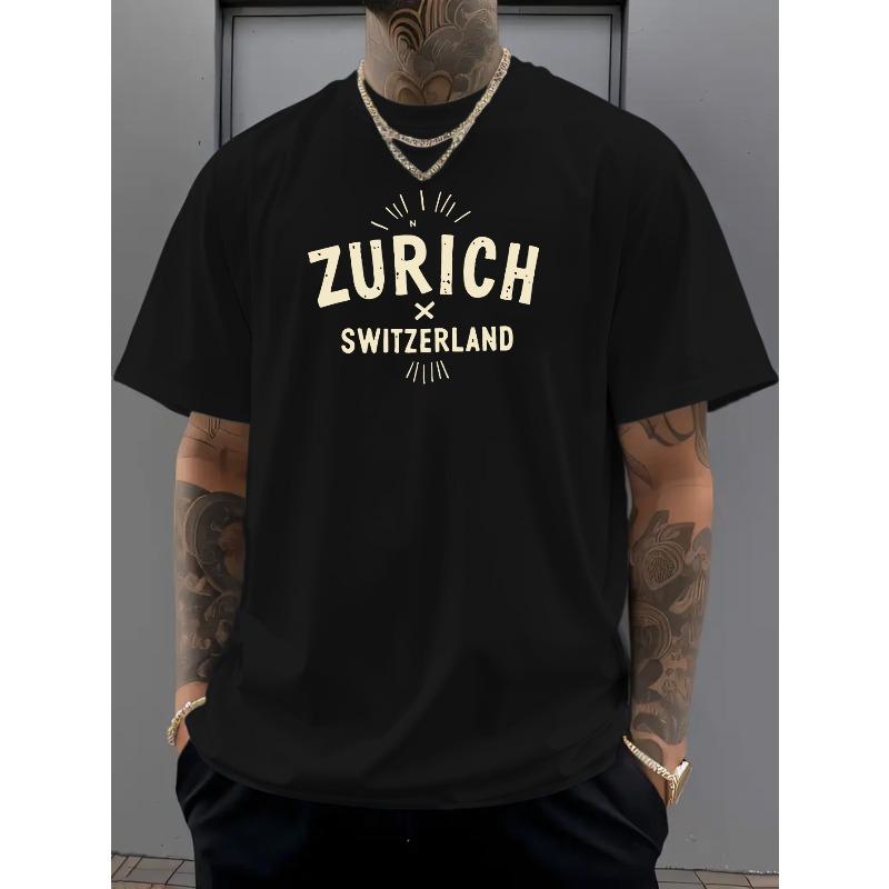 Personalized Swiss Letter Print Casual And Comfortable Sports T-Shirt, Fashionable And Versatile, Comfortable Summer Men S Casual Sports T-Shirt 4XL
Personalized Swiss Letter Print Casual And Comfortable Sports T-Shirt, Fashionable And Versatile, Comfortable Summer Men S Casual Sports T-Shirt 4XL