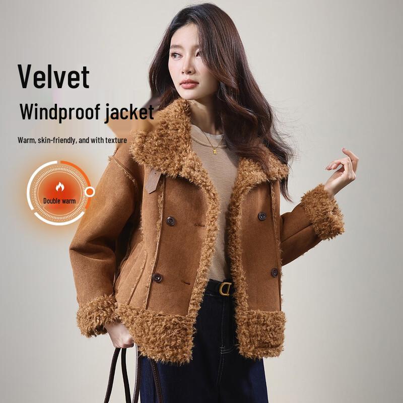 TERRE BLEUE Women s Faux Suede Shearling Jacket M
TERRE BLEUE Women s Faux Suede Shearling Jacket M