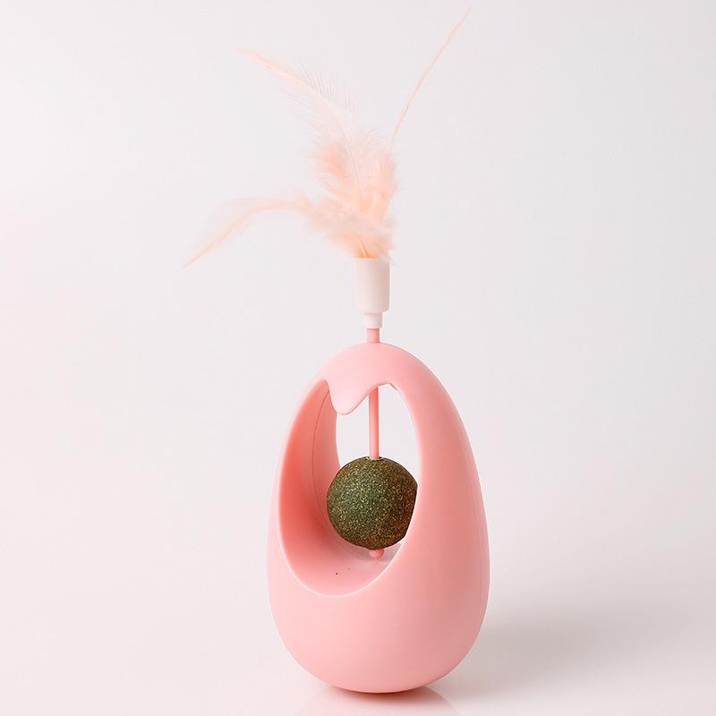Plush Cat Tumbler Toy with Mint Ball & Feather Stick for Play and Training
Plush Cat Tumbler Toy with Mint Ball & Feather Stick for Play and Training