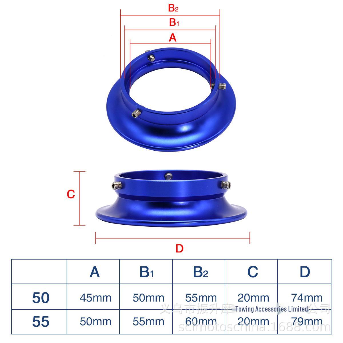 Motorcycle PWK21-34 Carburetor CNC Air Filter Intake Funnel 50-55mm Titanium 55mm, Height 20
Motorcycle PWK21-34 Carburetor CNC Air Filter Intake Funnel 50-55mm Titanium 55mm, Height 20
