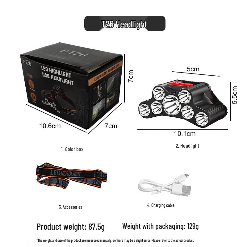 UOSU T26 7-LED Rechargeable Outdoor Headlamp
UOSU T26 7-LED Rechargeable Outdoor Headlamp