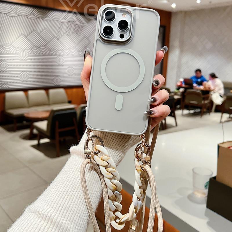 Magnetic Acrylic Chain Necklace Strap Lanyard Phone Case For iPhone 17 16 15 14 13 12 11 Pro Max For Magsafe Charge Clear Cover For iPhone 16 Pro&Case & Strap
Magnetic Acrylic Chain Necklace Strap Lanyard Phone Case For iPhone 17 16 15 14 13 12 11 Pro Max For Magsafe Charge Clear Cover For iPhone 16 Pro&Case & Strap