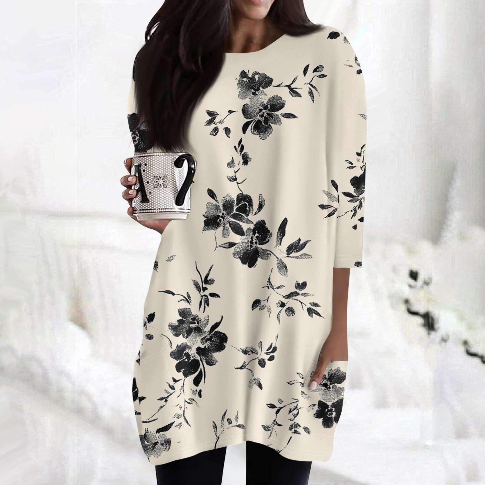 Женские повседневные рубашки с рукавами 3/4, модные туники с принтом, топы с карманами L бежевый
Женские повседневные рубашки с рукавами 3/4, модные туники с принтом, топы с карманами L бежевый