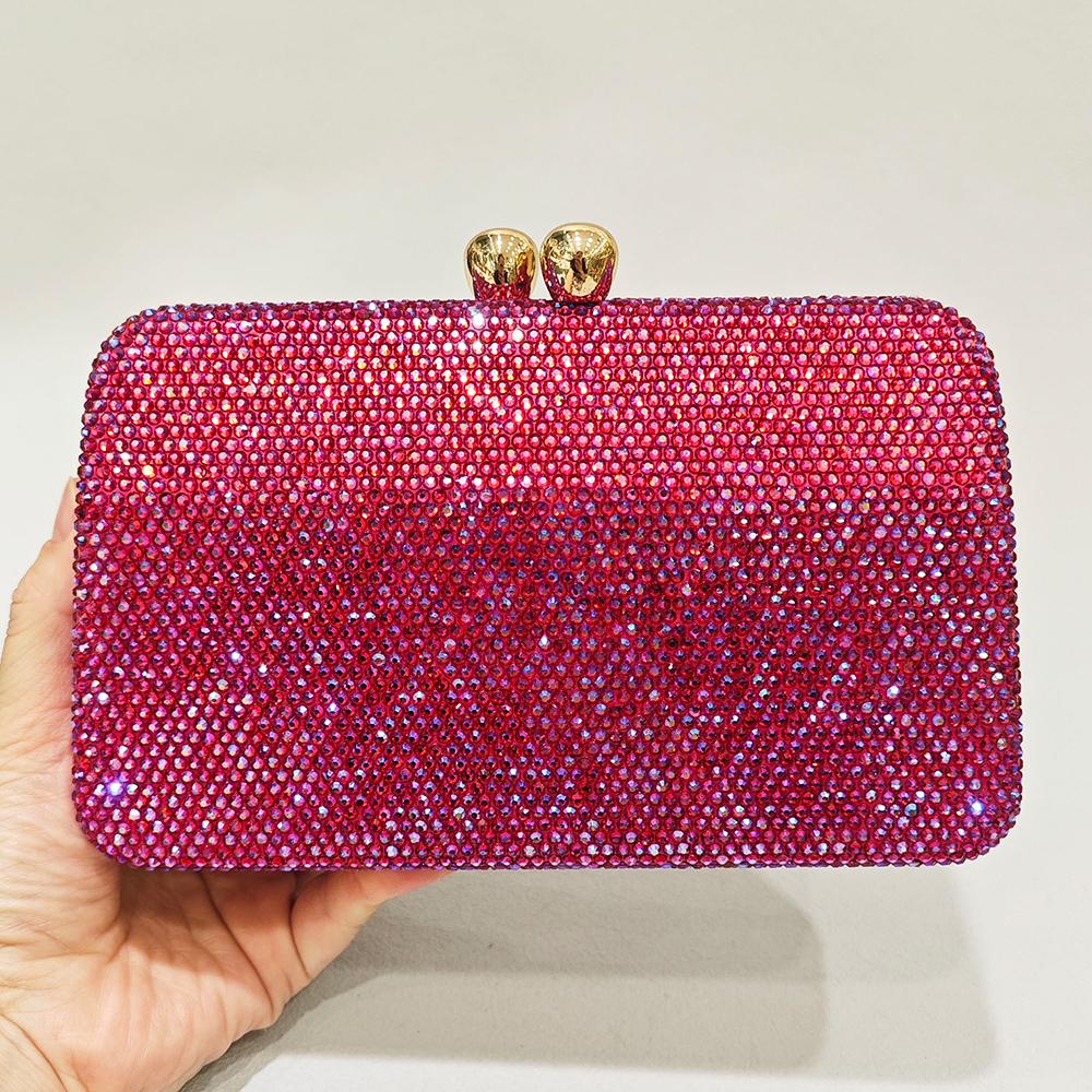 Champagne Crystal Evening Bag Clutch Luxury Rhinestone Ladies Dinner Clutches Diamond Purses Wedding Bridal Party Prom Handbag 19cmX11cmX4.5cm фуксия
Champagne Crystal Evening Bag Clutch Luxury Rhinestone Ladies Dinner Clutches Diamond Purses Wedding Bridal Party Prom Handbag 19cmX11cmX4.5cm фуксия