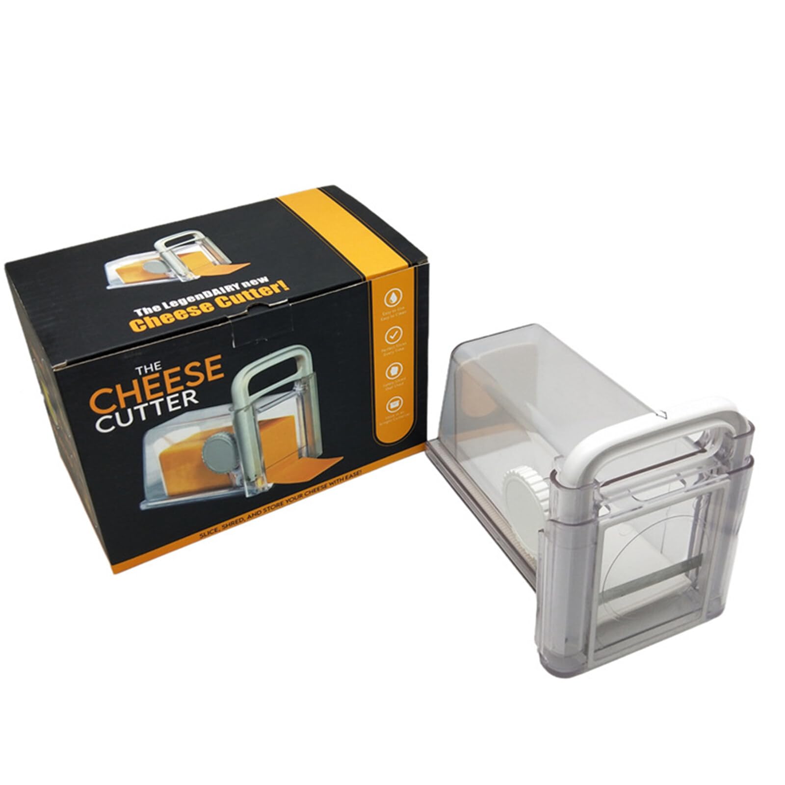 Cheese Cutter with Container 3 Metal Blades Butter Slicer Chopper for Fresh Cheese Refrigerated Storage
Cheese Cutter with Container 3 Metal Blades Butter Slicer Chopper for Fresh Cheese Refrigerated Storage