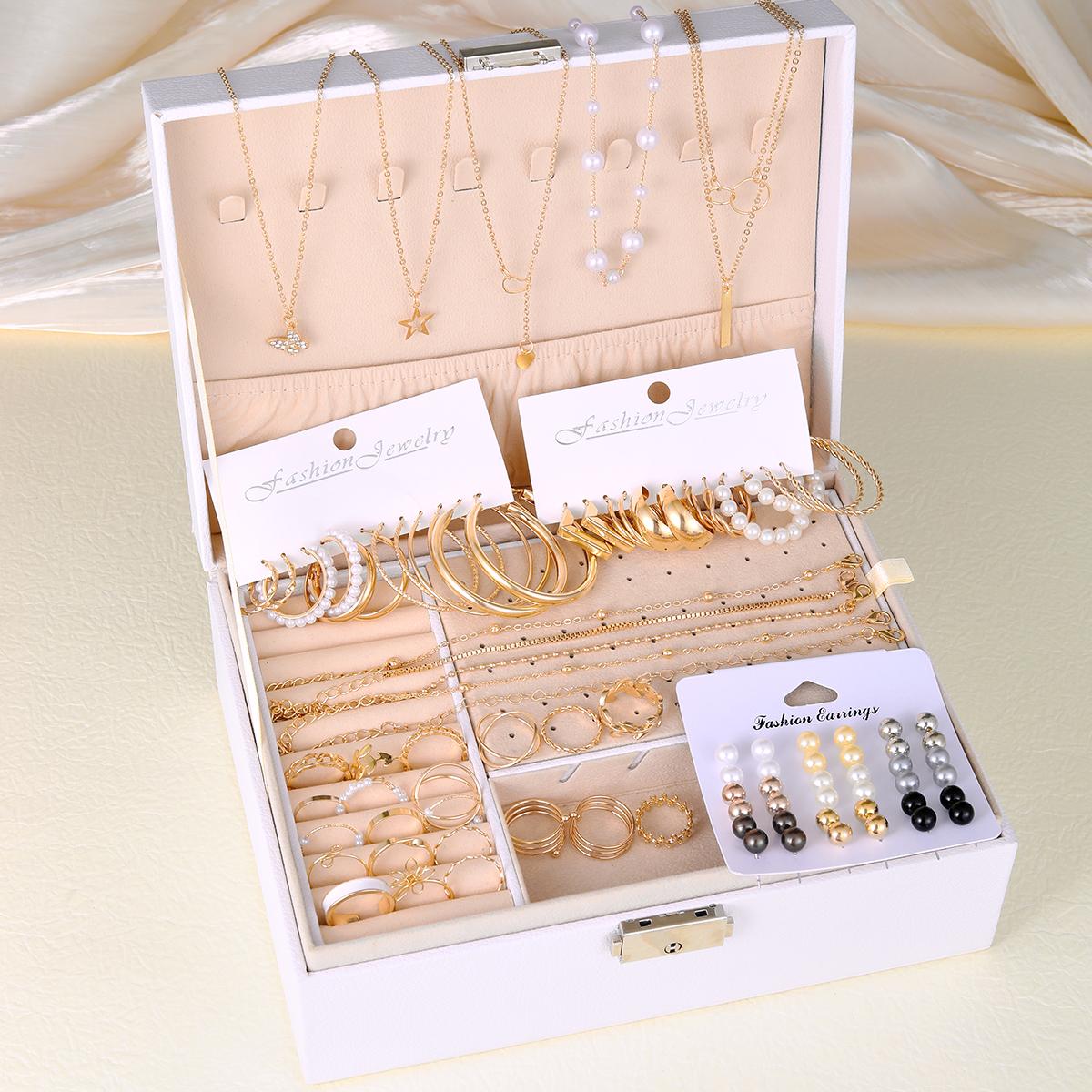 91 Pcs Elegant Vintage Jewelry Set Vintage Multi Layered Necklaces, Dangling Earrings, Rings, Bracelet for Women Gifts 2026 New
91 Pcs Elegant Vintage Jewelry Set Vintage Multi Layered Necklaces, Dangling Earrings, Rings, Bracelet for Women Gifts 2026 New