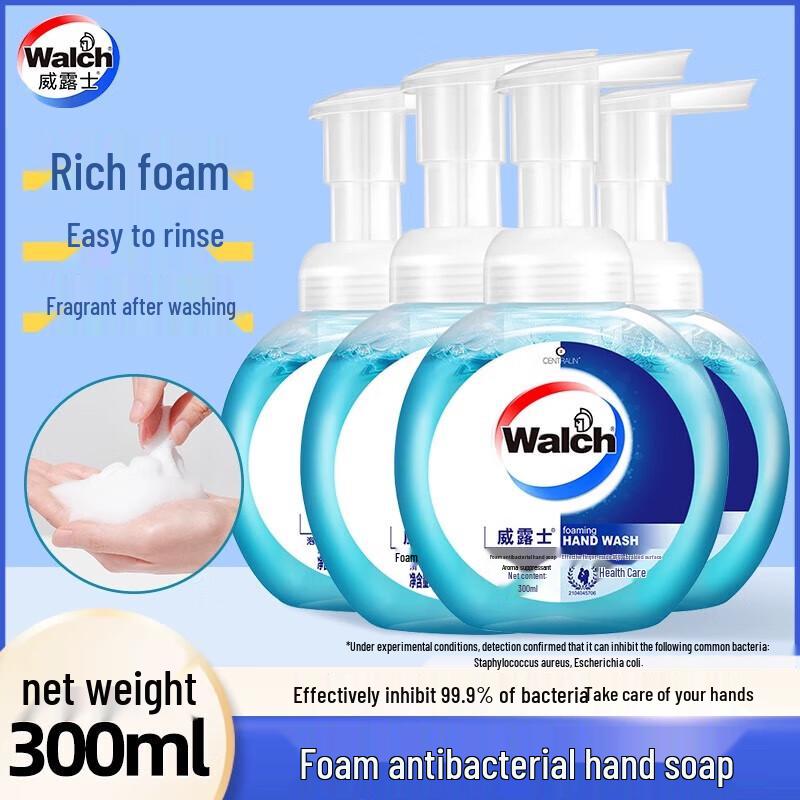 Walch Foaming Antibacterial Hand Soap (4 x 300ml)
Walch Foaming Antibacterial Hand Soap (4 x 300ml)