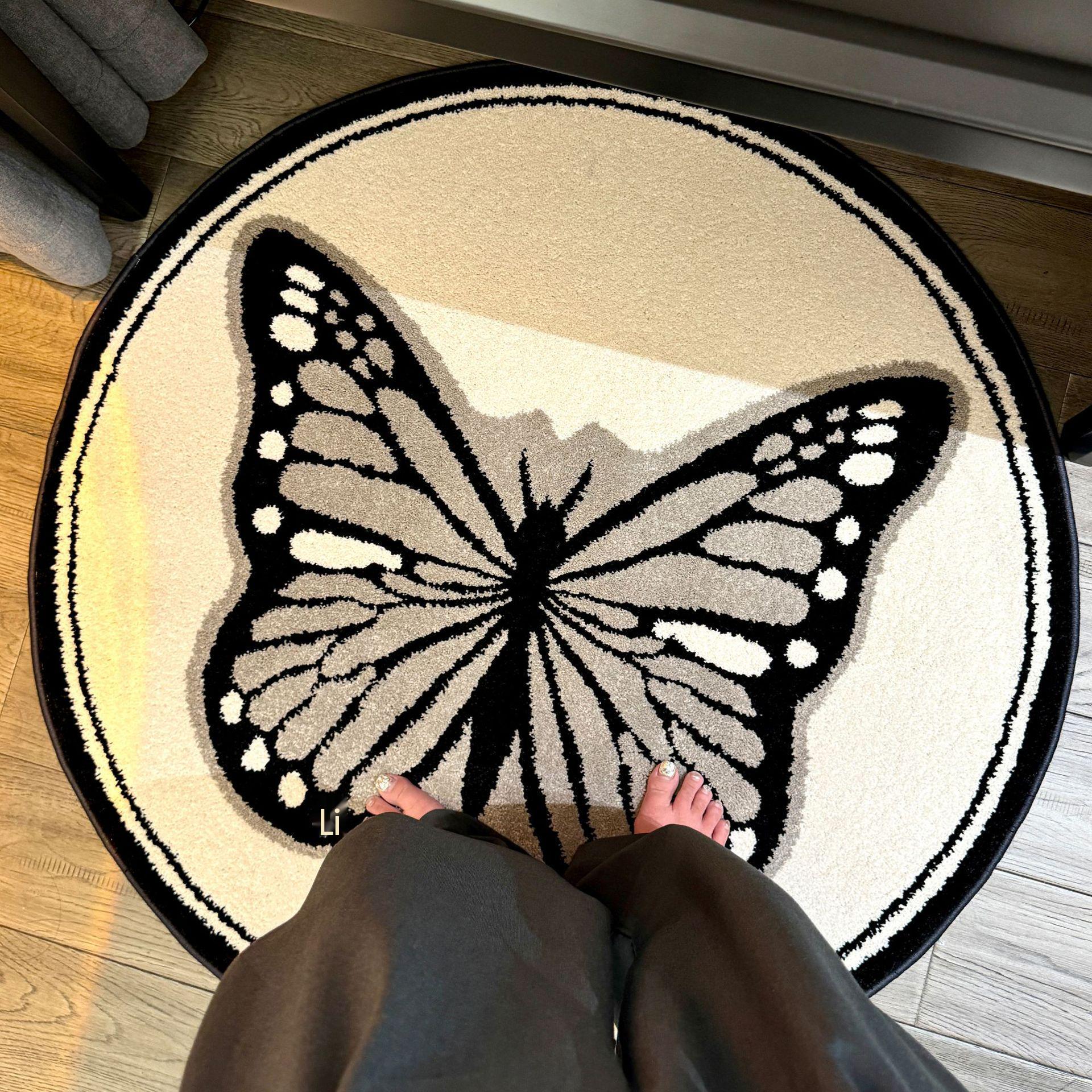 Luxury High-Grade Butterfly Round Rug for Girls Bedroom, Living Room, or Piano Room Diameter 1m
Luxury High-Grade Butterfly Round Rug for Girls Bedroom, Living Room, or Piano Room Diameter 1m