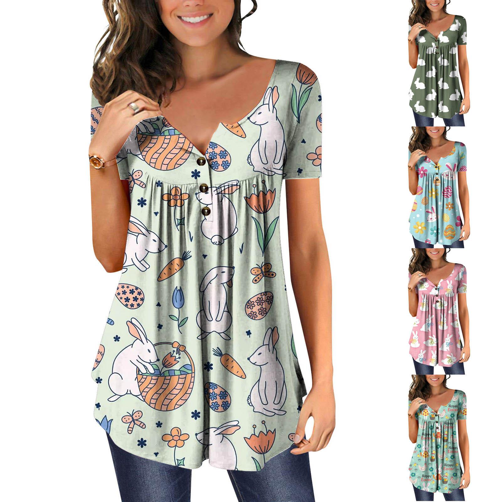 Женская мода Удобная повседневная блузка на пуговицах с круглым вырезом и коротким рукавом с принтом
Женская мода Удобная повседневная блузка на пуговицах с круглым вырезом и коротким рукавом с принтом