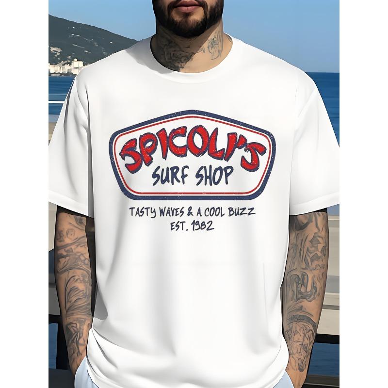 Spicoli S Surf Shop Graphic Tee, Inspired by Vintage Surf Culture, Featuring Appealing Waves And a Cool Buzz Slogan. Ideal for Beach Lovers 4XL
Spicoli S Surf Shop Graphic Tee, Inspired by Vintage Surf Culture, Featuring Appealing Waves And a Cool Buzz Slogan. Ideal for Beach Lovers 4XL