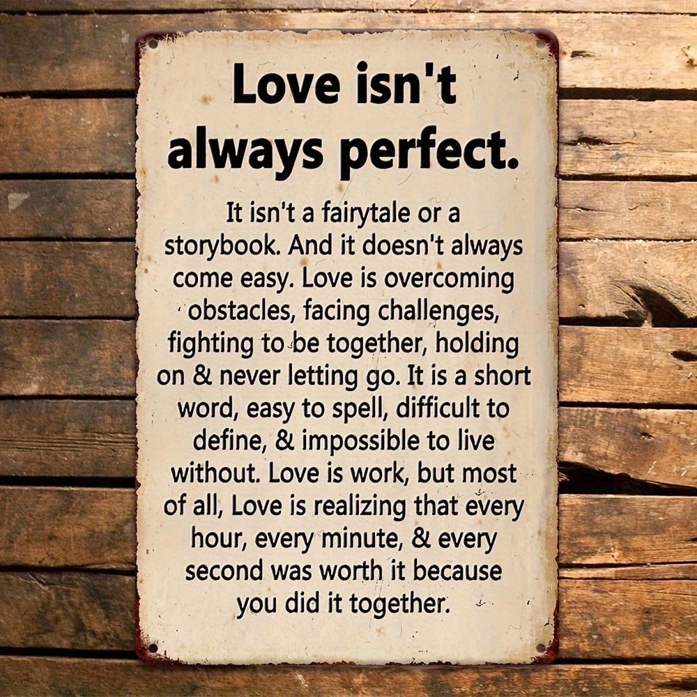 Vintage D Flat Love isnt always perfect Romantic Retro Tin Sign Inspirational Love Quote Themed Metal Wall Decor for Bedro 20x30cm(7.8x11.8inch)
Vintage D Flat Love isnt always perfect Romantic Retro Tin Sign Inspirational Love Quote Themed Metal Wall Decor for Bedro 20x30cm(7.8x11.8inch)