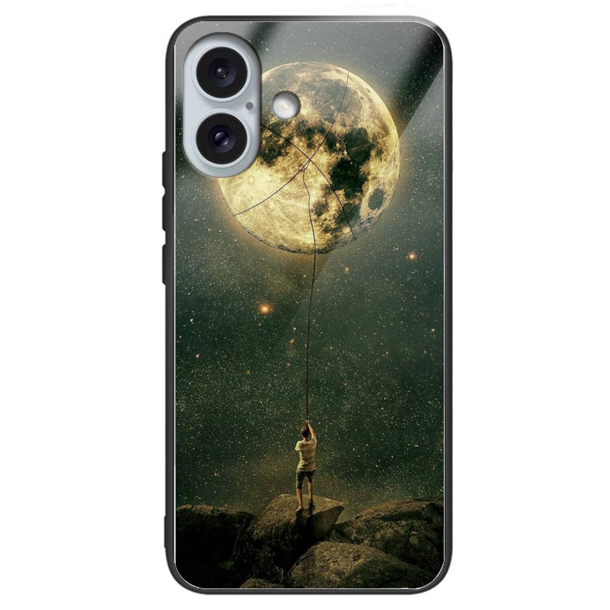 For iPhone 16 Case Pattern Printing Tempered Glass+TPU Phone Cover
For iPhone 16 Case Pattern Printing Tempered Glass+TPU Phone Cover