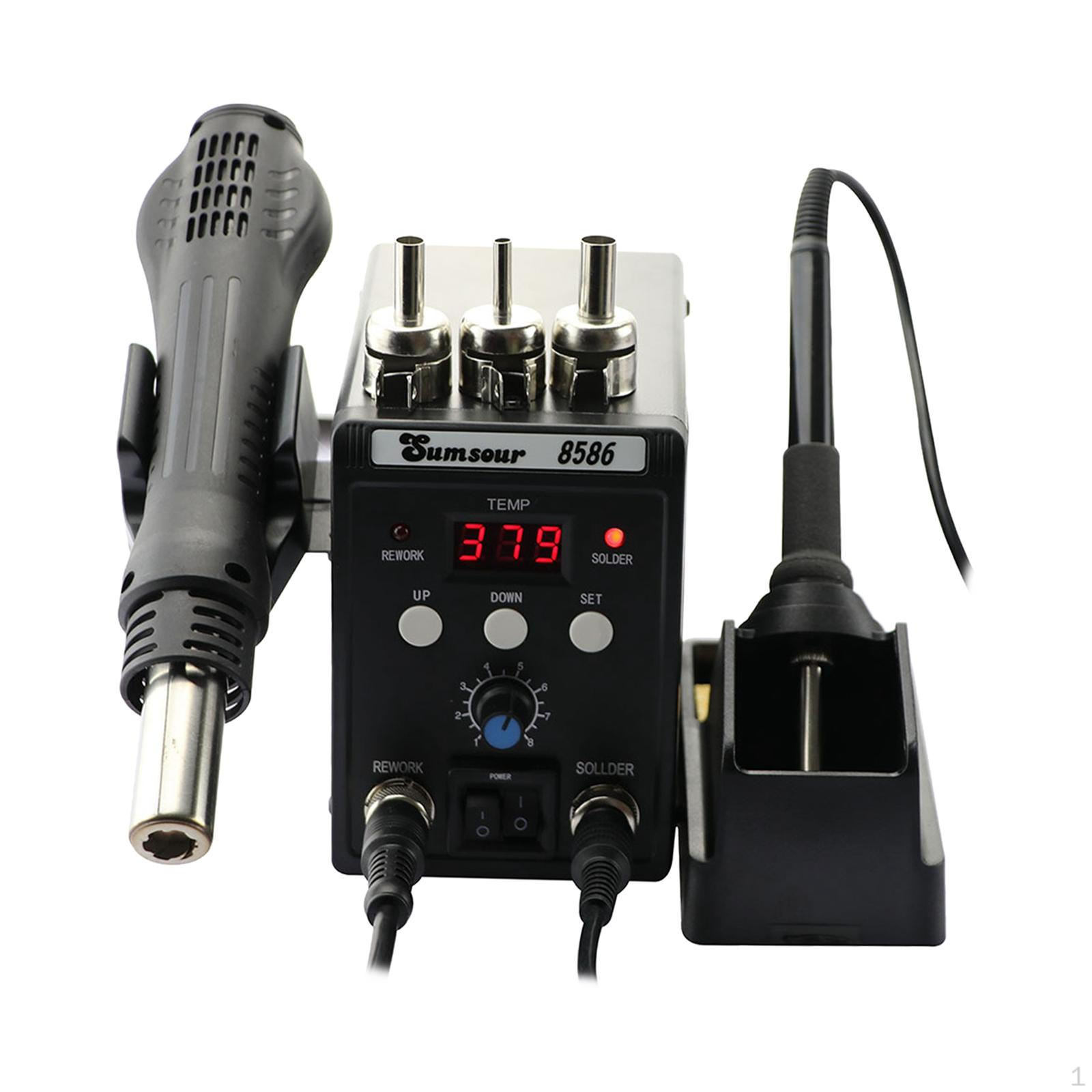 Digital Soldering Station Electric Welding Tool, Air Rework Professional Fast Heating 60W Black
Digital Soldering Station Electric Welding Tool, Air Rework Professional Fast Heating 60W Black