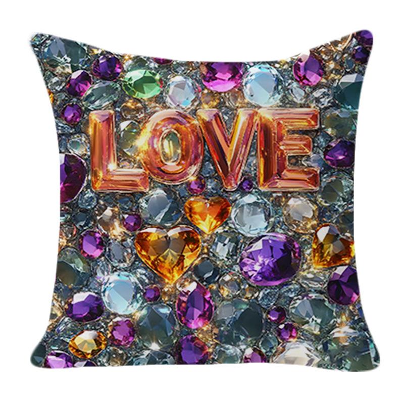 Valentine s Day Gift Diamond Love Pillowcase Single-sided Printed Sofa Bedroom Cushion Cover LOVE Pillowcase 45*45cm
Valentine s Day Gift Diamond Love Pillowcase Single-sided Printed Sofa Bedroom Cushion Cover LOVE Pillowcase 45*45cm
