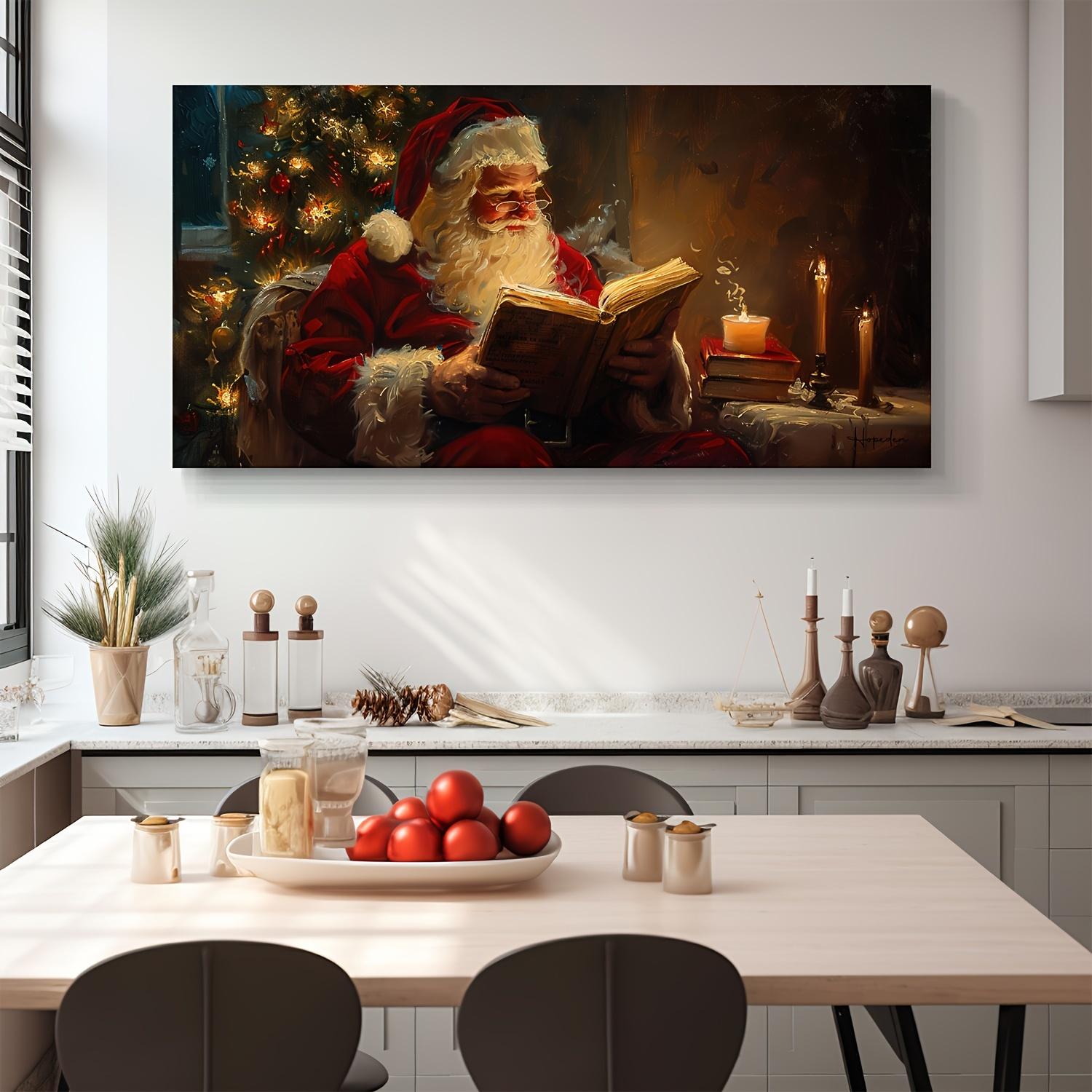 Vintage Santa Claus Canvas Wall Art Classic Christmas Decor Santa Reading By Candlelight Painting Prints Holiday Wall Decor 20x40cm No Framed
Vintage Santa Claus Canvas Wall Art Classic Christmas Decor Santa Reading By Candlelight Painting Prints Holiday Wall Decor 20x40cm No Framed