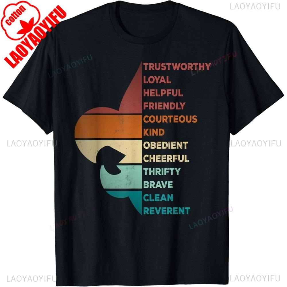 Крутая винтажная футболка с законом скаутов, короткий рукав, подарок, унисекс, для мальчиков и девочек, хлопковая одежда, летняя мода, повседневная футболка 4XL
Крутая винтажная футболка с законом скаутов, короткий рукав, подарок, унисекс, для мальчиков и девочек, хлопковая одежда, летняя мода, повседневная футболка 4XL