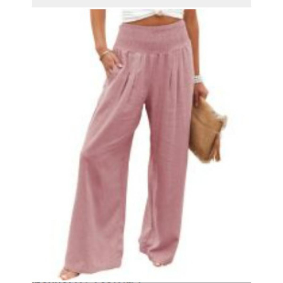 Повседневные широкие брюки из хлопка и льна, свободные женские XXXL розовый
Повседневные широкие брюки из хлопка и льна, свободные женские XXXL розовый