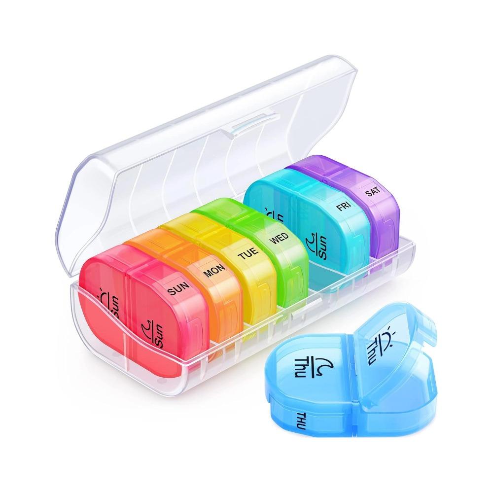 Portable Vitamin Pill Box Case Organizer Tablet for 7 Days 2 Times 14 Grids Travel with Large Compartment for Medicine Fish Oils
Portable Vitamin Pill Box Case Organizer Tablet for 7 Days 2 Times 14 Grids Travel with Large Compartment for Medicine Fish Oils
