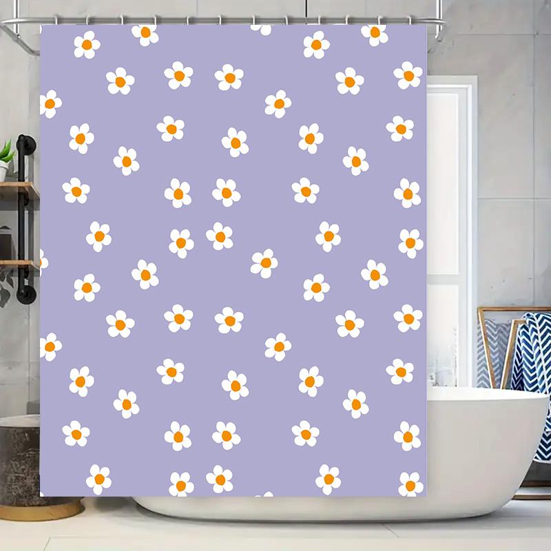 Adorable Floral Shower Curtain Set Decor Bright Purple White Flower Pattern Bath Mat With Rings For Bathroom Decoration (180 X 2 W60H190(CM)-1 Pcs
Adorable Floral Shower Curtain Set Decor Bright Purple White Flower Pattern Bath Mat With Rings For Bathroom Decoration (180 X 2 W60H190(CM)-1 Pcs
