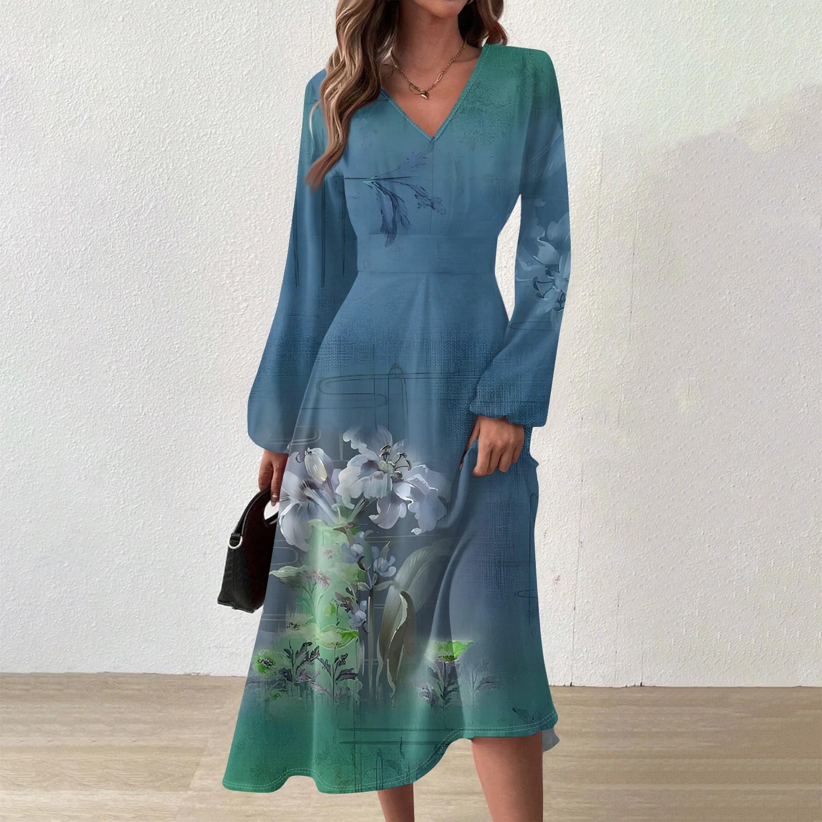 Женское и зимнее повседневное модное длинное платье с V-образным вырезом и длинными рукавами XL
Женское и зимнее повседневное модное длинное платье с V-образным вырезом и длинными рукавами XL