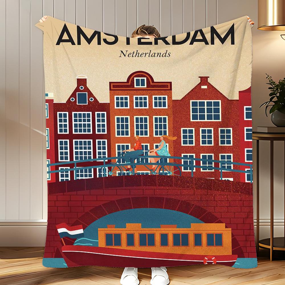 city landmark Amsterdam Throw Soft Coral Fleece Blanket 310gsm Fluffy Warm Throw for Sofa Bed Couch Bedroom Decor 75x100cm
city landmark Amsterdam Throw Soft Coral Fleece Blanket 310gsm Fluffy Warm Throw for Sofa Bed Couch Bedroom Decor 75x100cm