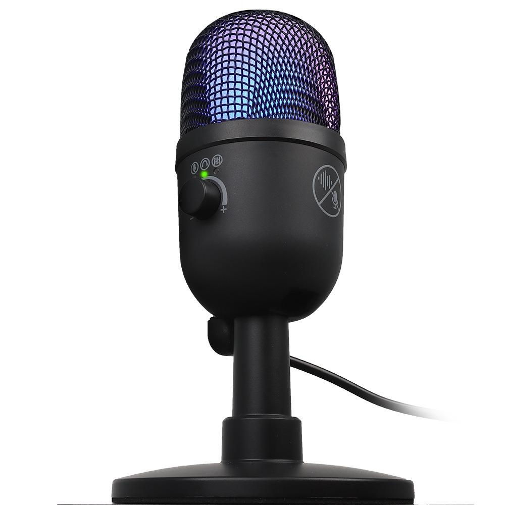 ZFSZ MU5000 RGB USB Condenser Microphone with One-Touch Mute & Gain Control, Desktop Mic for Gaming Live Stream PC чорний
ZFSZ MU5000 RGB USB Condenser Microphone with One-Touch Mute & Gain Control, Desktop Mic for Gaming Live Stream PC чорний