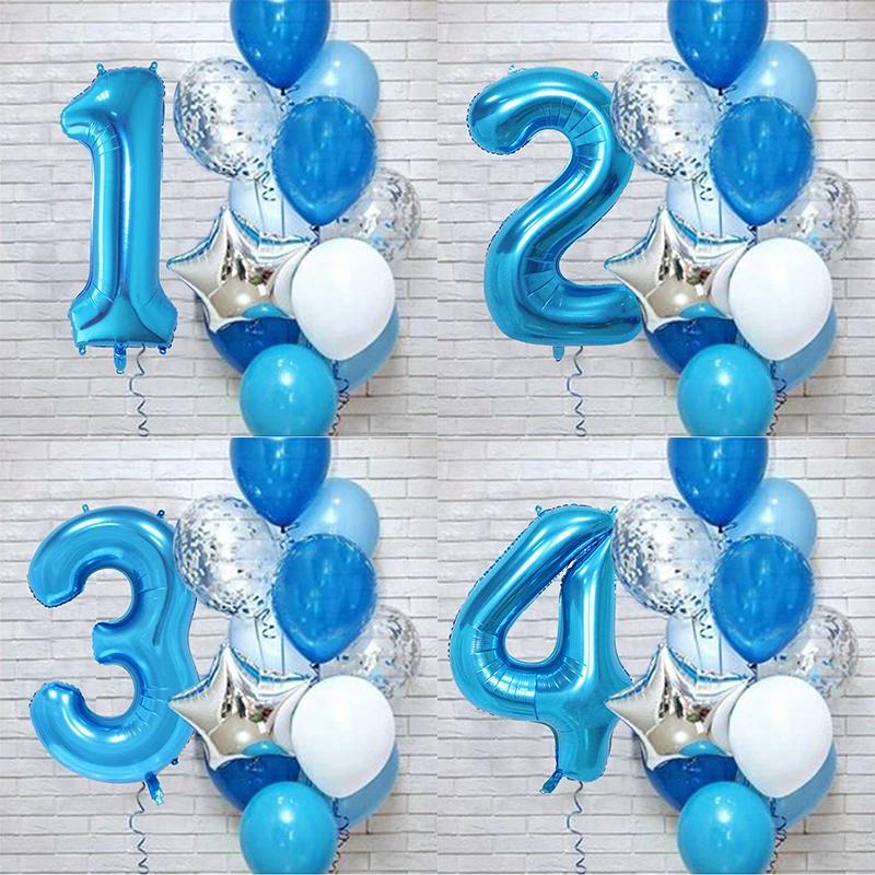 12Pcs/set Blue Number Foil Latex Balloons Birthday Party Decoration 1st One Year Birthday Decoration Balloon 10inch
12Pcs/set Blue Number Foil Latex Balloons Birthday Party Decoration 1st One Year Birthday Decoration Balloon 10inch