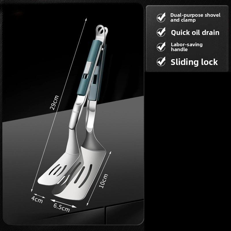 Kitchen Multifunctional Frying Fish Shovel Clip 2-in-1 Pancake Steak Special Shovel Artifact Made of Stainless Steel Extension
Kitchen Multifunctional Frying Fish Shovel Clip 2-in-1 Pancake Steak Special Shovel Artifact Made of Stainless Steel Extension